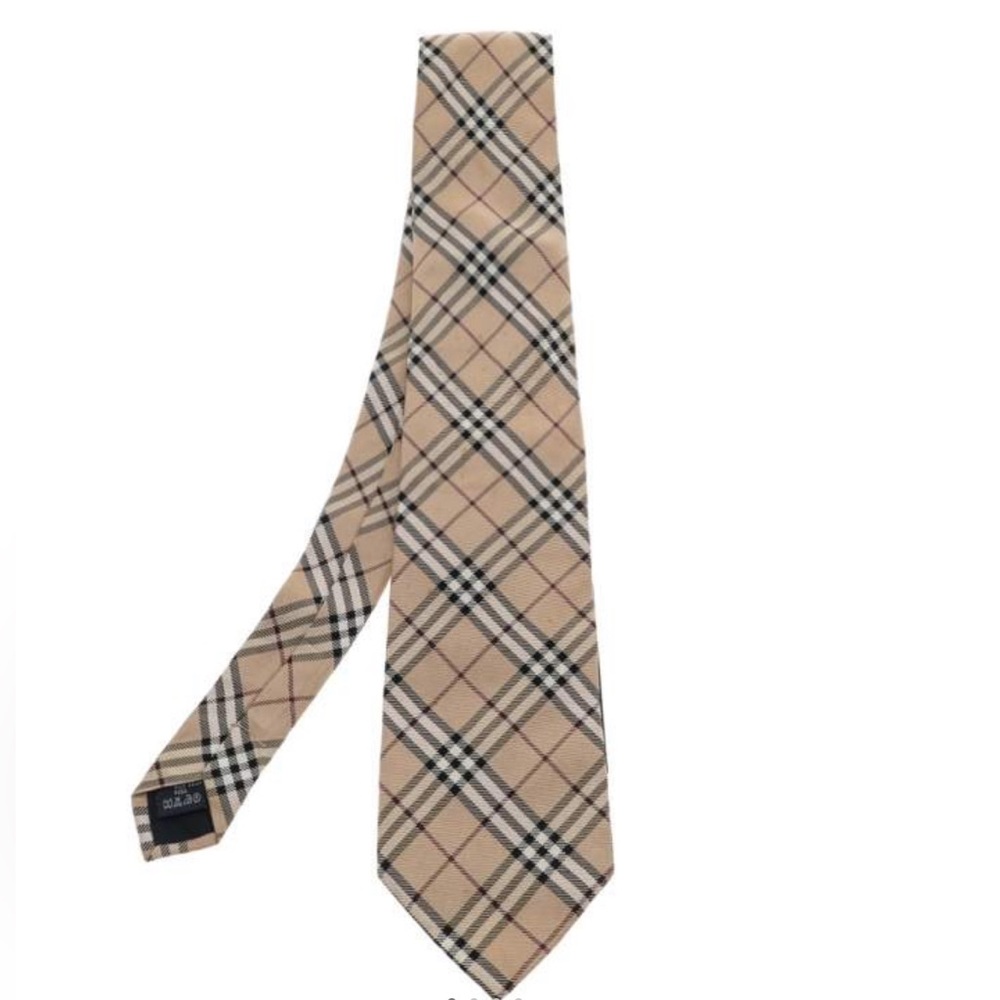 BURBERRY || Tan Classic Nova Checked/ Plaid Men’s Tie. Sz. OS